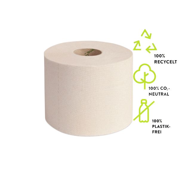 Toilettenpapier 2lg GREEN ROLF, 500 Bl Hygieneartikel ohne Plastikverpackung