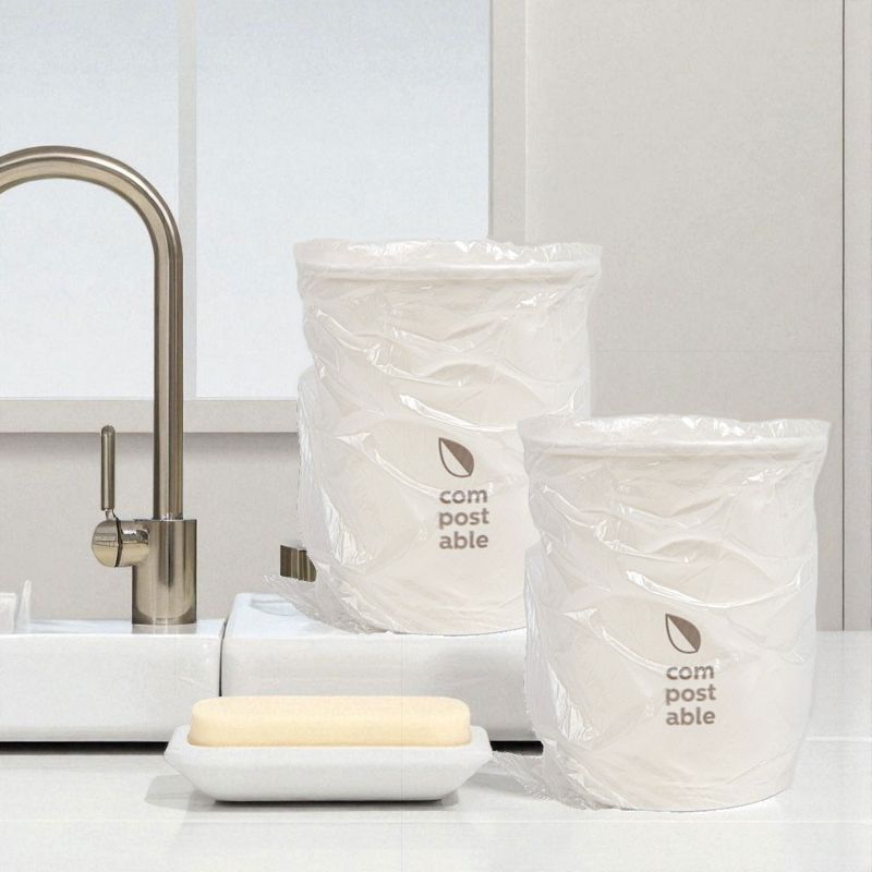 Hotel-Ausstattung: 360-ml-Zahnbecher aus Pappe, einzeln verpackt für Gästezimmer