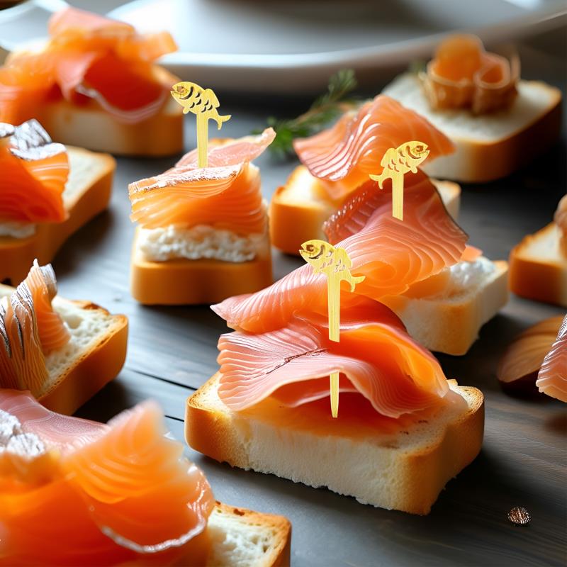 ambus-Stick mit Fisch Design für Catering und Präsentationen