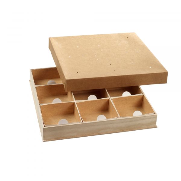 Holzbox Modul360 EINSATZ 9 Fächer