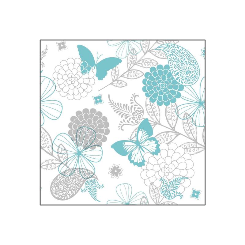 Airlaid Serviette Natalie Türkis / Blau 40x40cm