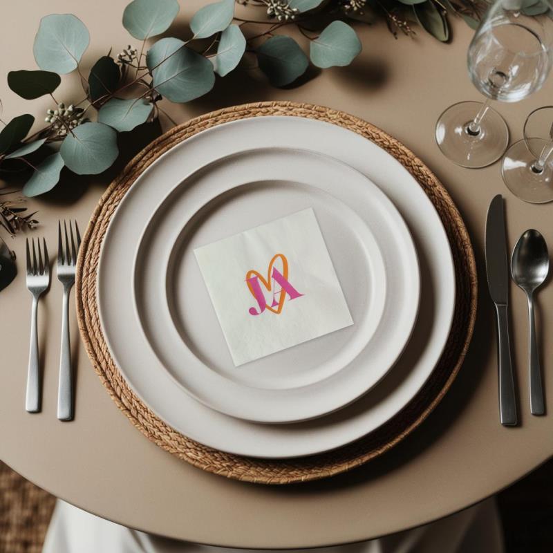 Servietten für hochzeit selbst bedrucken mit Namen