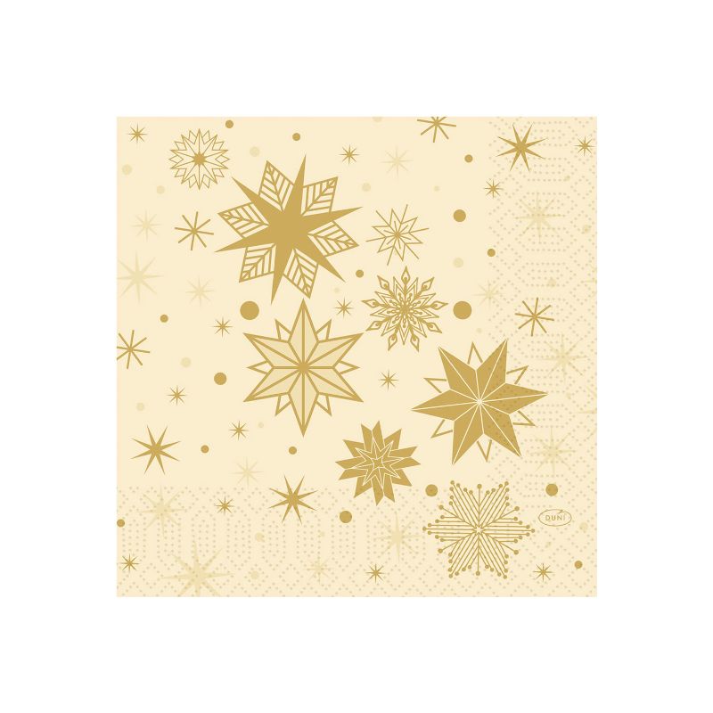 Zelltuch Serviette Stargazing Cream 33x33cm Festliche Zelltuch-Servietten mit weihnachtlichen Sternen