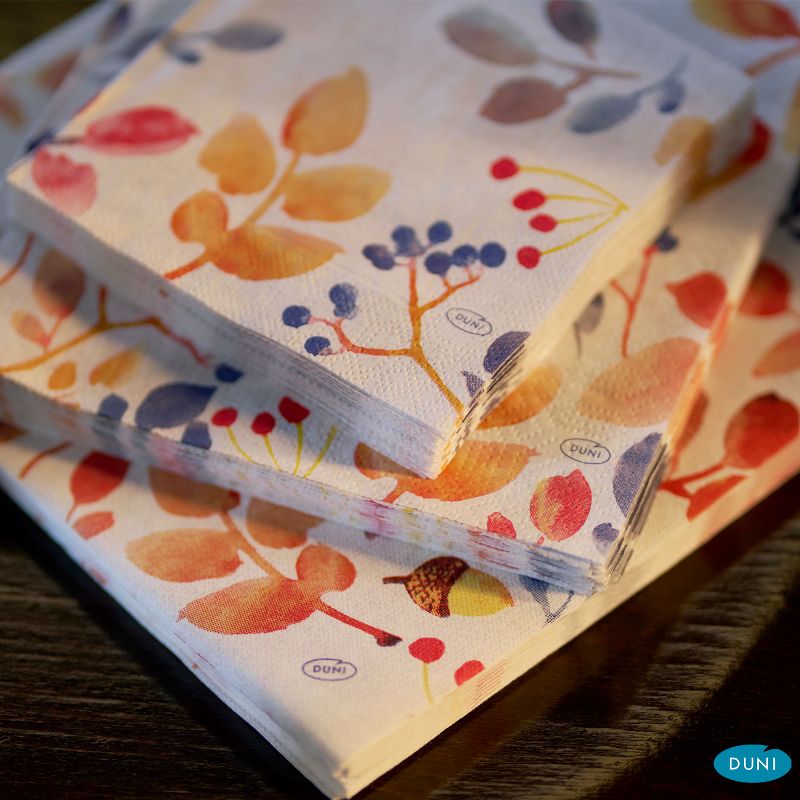 Zelltuch Serviette Autumn Gradient 33x33cm 3-lagig, 1/4 Falz Zelltuch Serviette Autumn Gradient 33x33cm Herbst Servietten