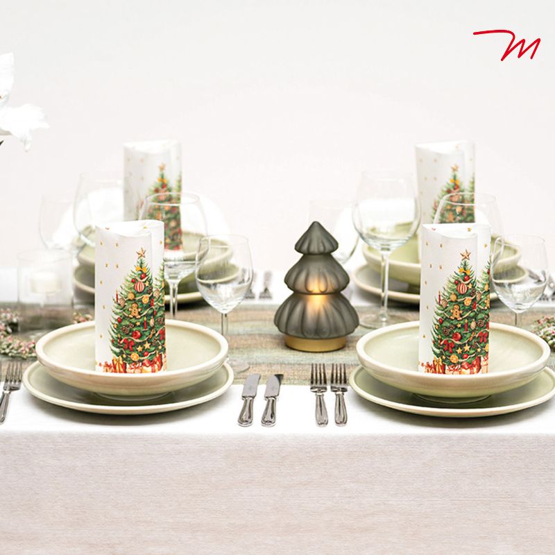 Hochwertige Weihnachtsservietten aus stoffähnlichem Material für Gastronomie und Catering