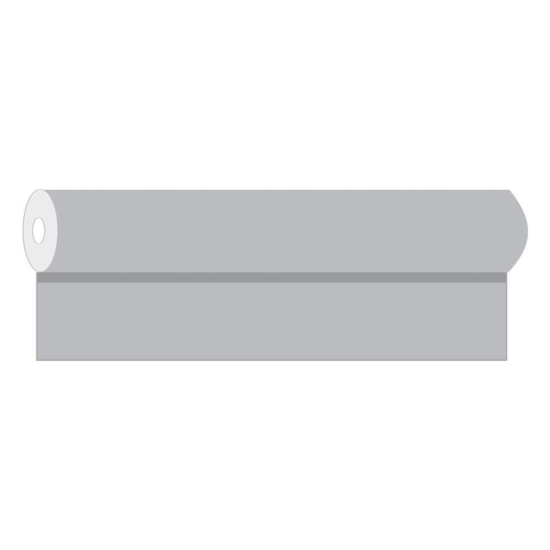 Airlaid Tischdeckenrolle Silber mit weißem Hintergrund
