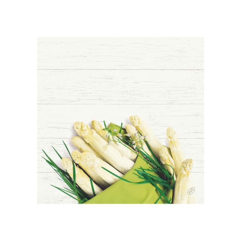 Serviette White Asparagus 40x40cm
