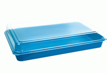 Lunchtablett blau 272x188x53mm Lunchboxen