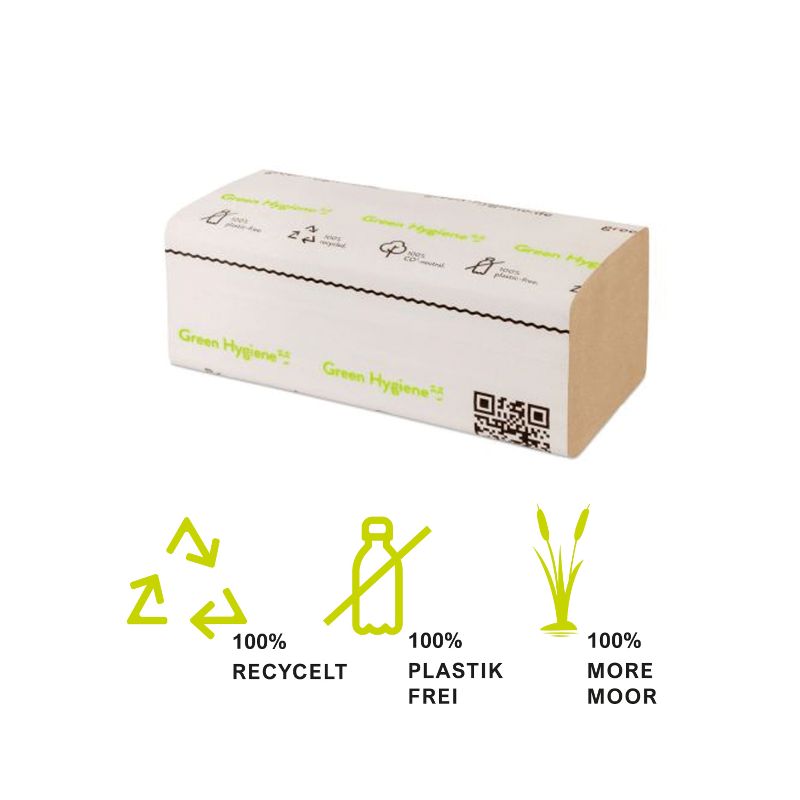 Falthandtücher 25x23cm, 1-lg, GREEN FALK