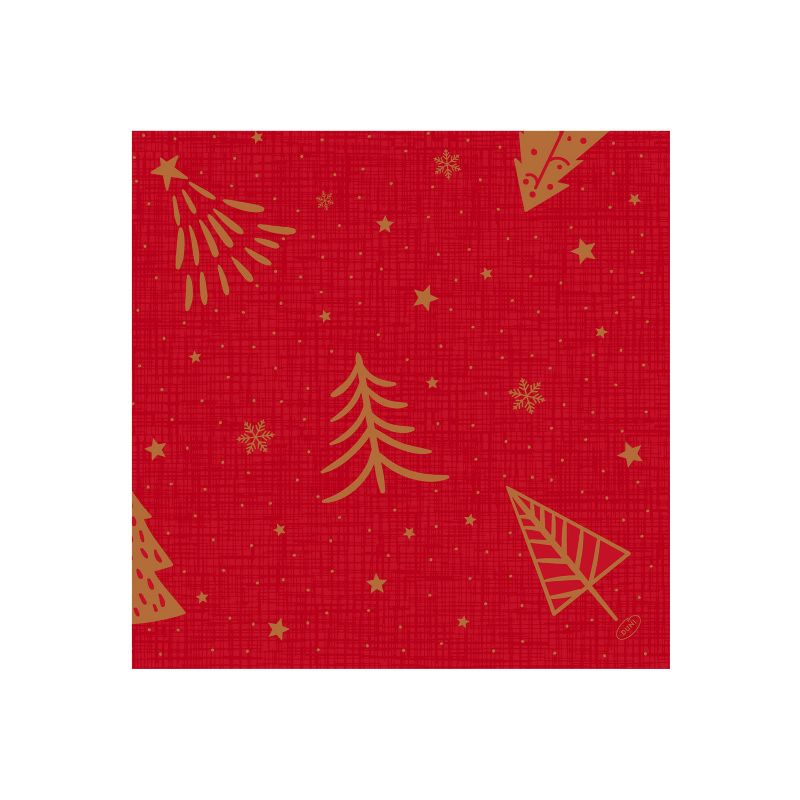 Bio Dunisoft Serviette Shimmer Trees 40x40cm Weihnachtliche Serviette Shimmer Trees, 1/4 Falz, für Gastronomie