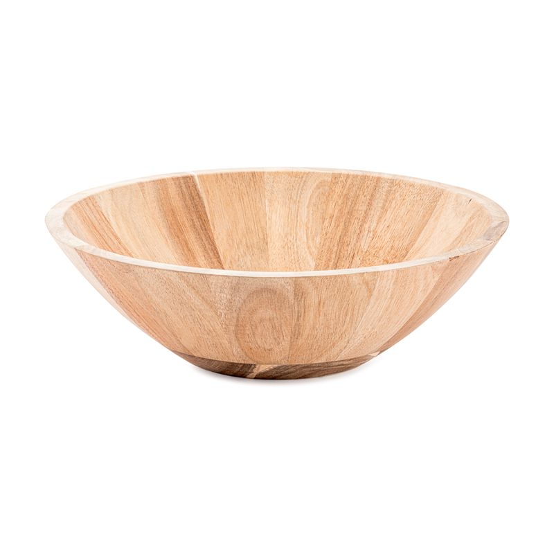 Salatschale aus massivem Akazienholz handgefertigt 33x10cm
