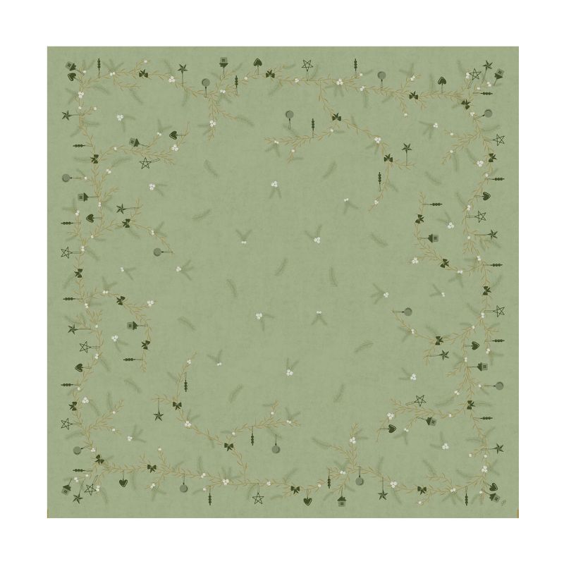 Mitteldecke Noel Pistachio 84x84cm Bio Dunicel Festliche grüne Mitteldecke aus Bio-Dunicel für Gastronomie und Catering