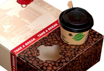 Snackbox mit Kaffeehalterung 310x220x80mm Lunchbox