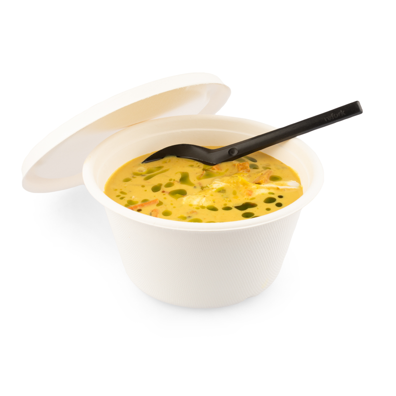 Senza Deckel Ø142mm für Schalen aus Bagasse - PFAS-frei & nachhaltig