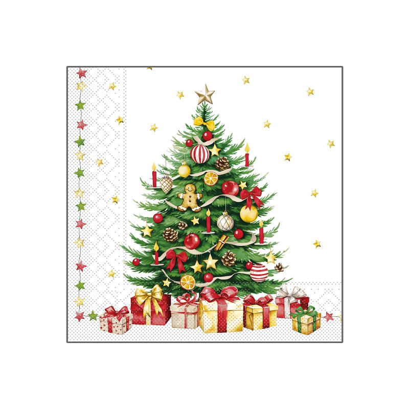 Zelltuch Serviette Tannenbaum 33x33cm Festliche Servietten für professionelle Gastronomie und Events