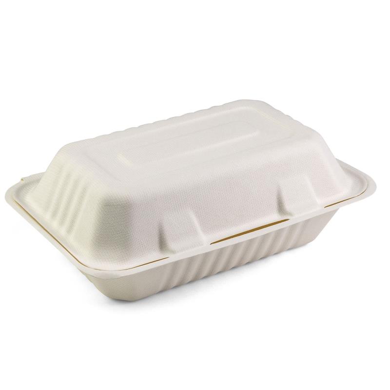 Menübox Senza 230x153x80mm aus Bagasse - PFAS-frei & nachhaltig