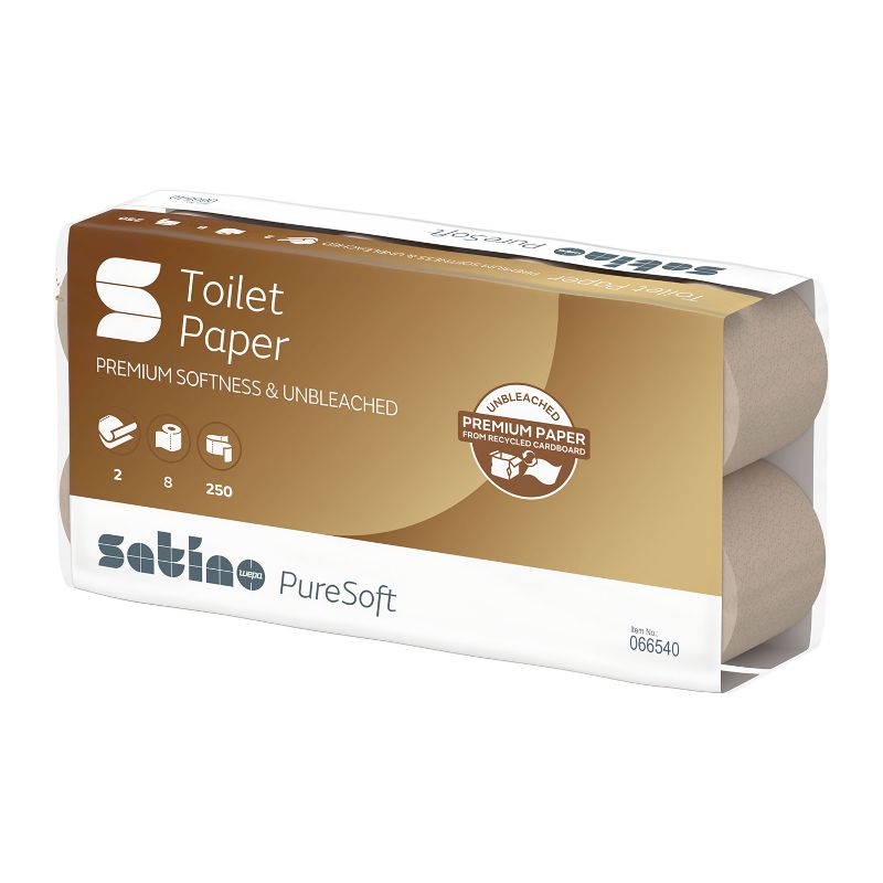 Toilettenpapier PureSoft eco 2lg 64 Rollen 100% recycelt 64 rollen toilettenpapier für restaurants und cateringbedarf