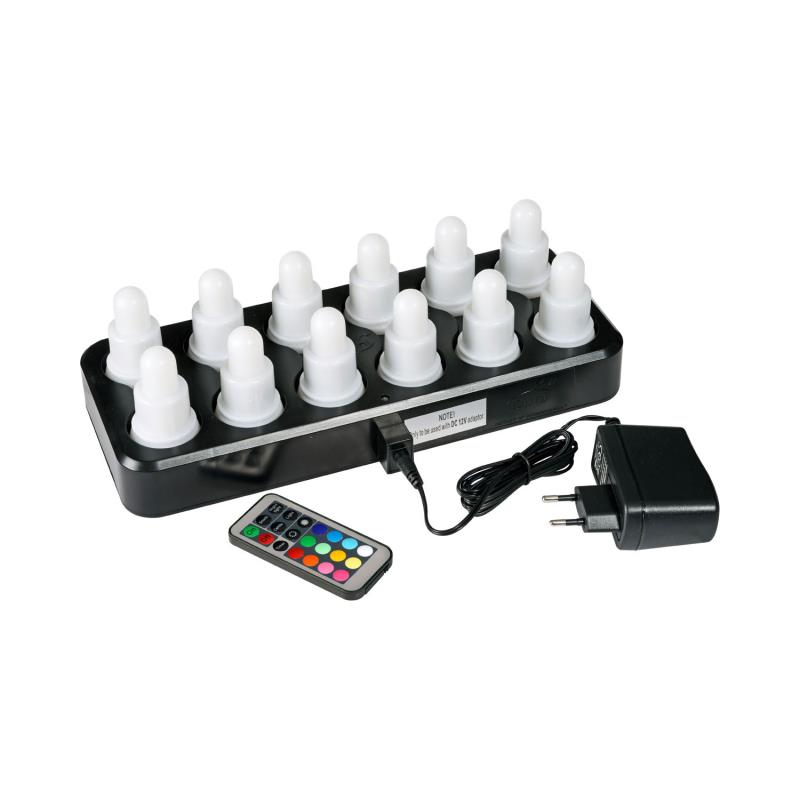 LED Set Multicolour/warmes Weiß, 12 Stück