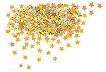 Streukonfetti Sterne, gold oder silber