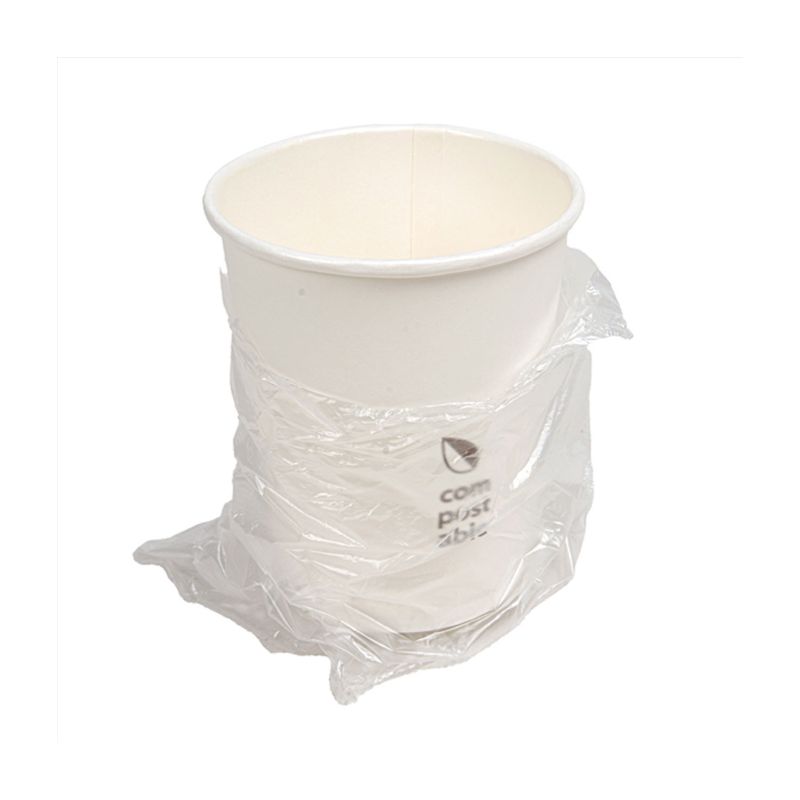 Hotel-Ausstattung: 360-ml-Zahnbecher aus Pappe, einzeln verpackt für Gästezimmer