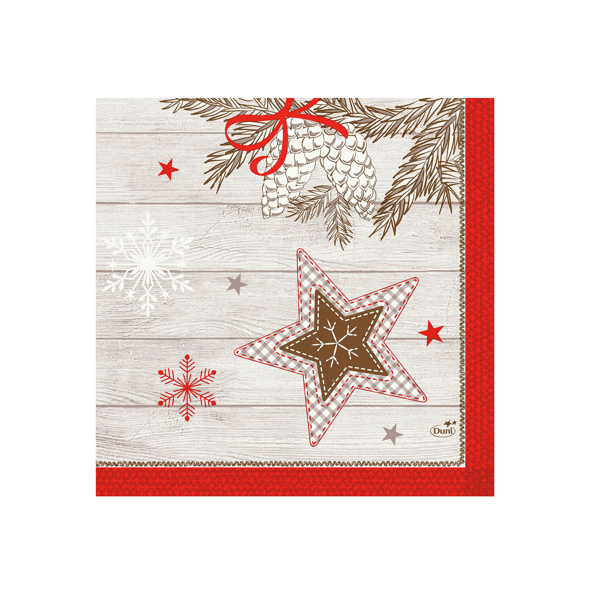 Zelltuchserviette Cozy Winter 33x33cm, 1/4 Falz