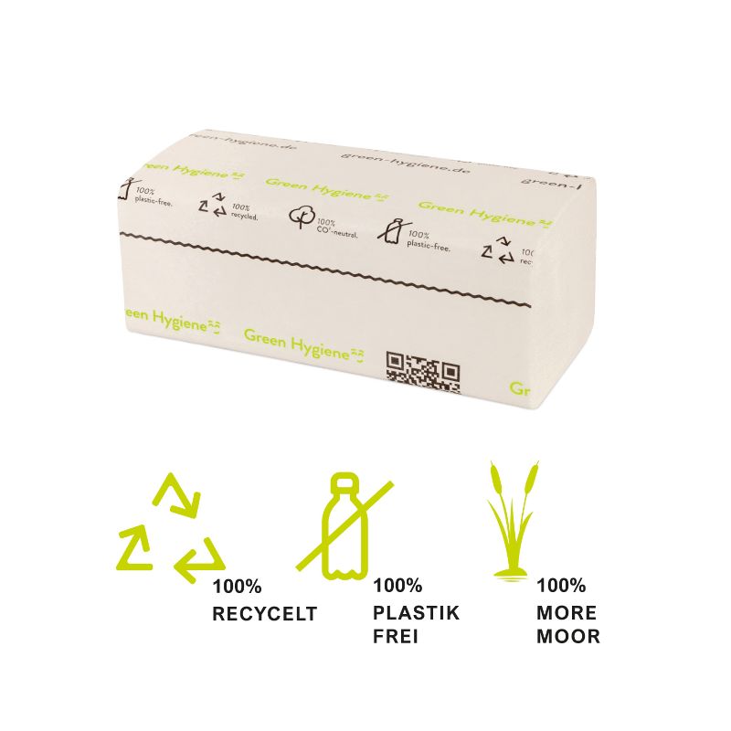 Falthandtücher 25x23cm 2-lg GREEN FRIEDA