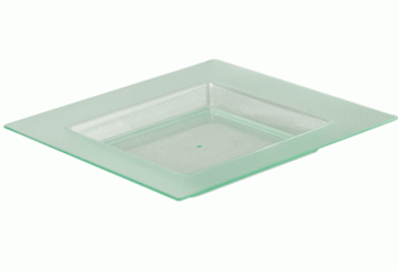 Square Plate cristal grün Fingerfood-und Catering- Artikel