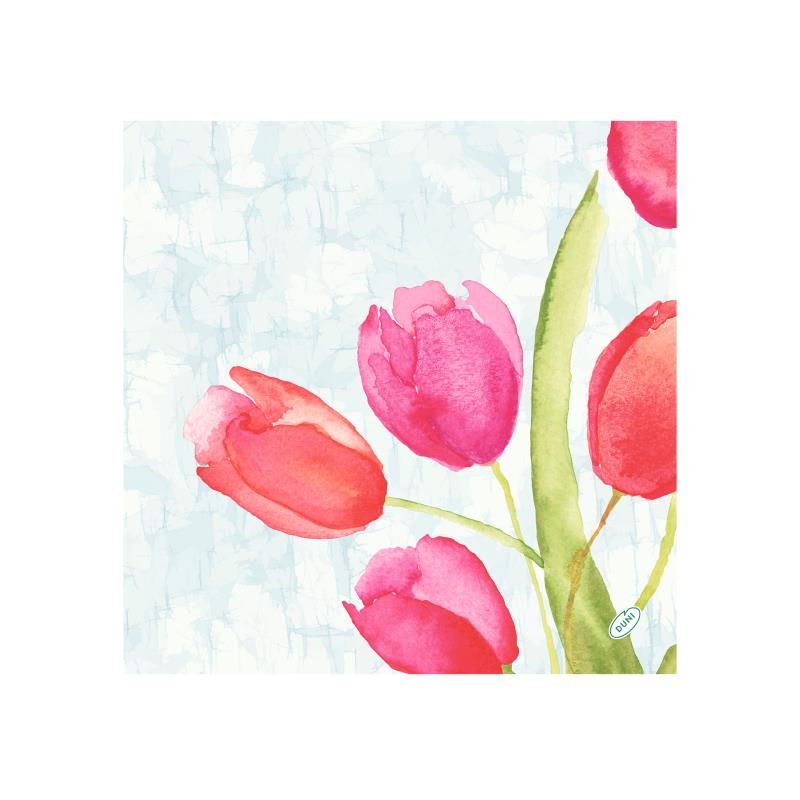 Serviette Painted Tulips 40x40cm