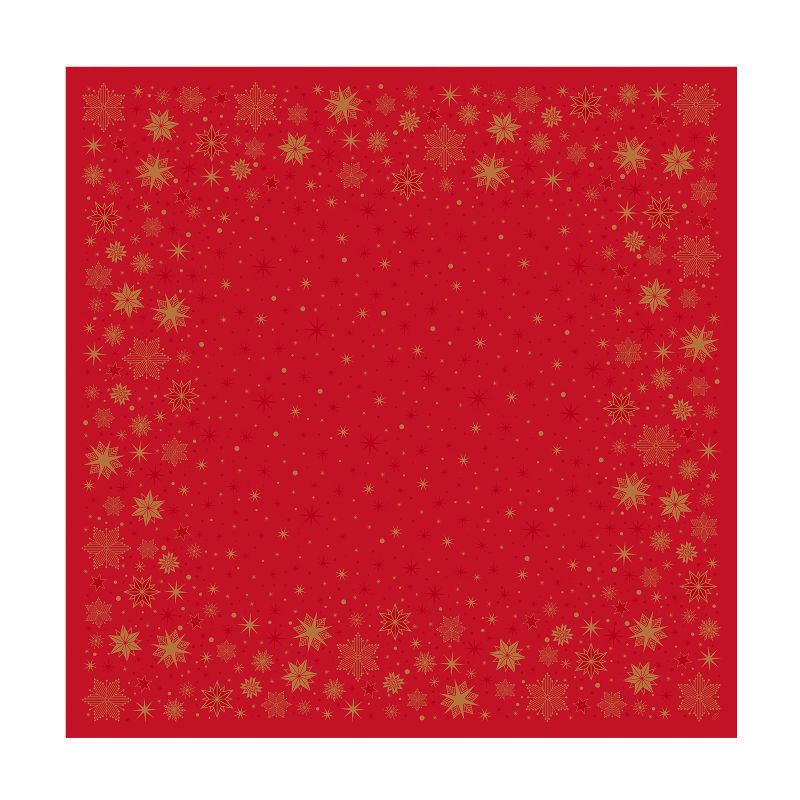 Mitteldecke Stargazing red / Roter Untergrund mit goldenen Sternen