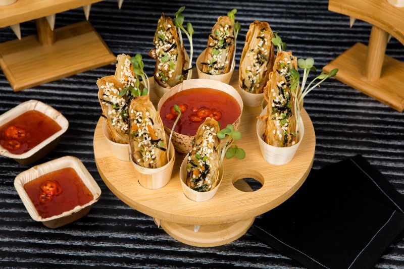 Holz Cones Ständer für 10 Stück aus Bambus