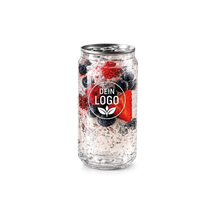 PET Dose transparent mit Eigendruck