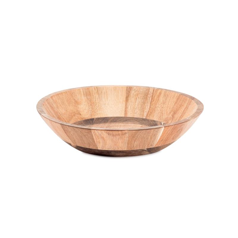 Salatschale aus massivem Akazienholz handgefertigt 23x5cm