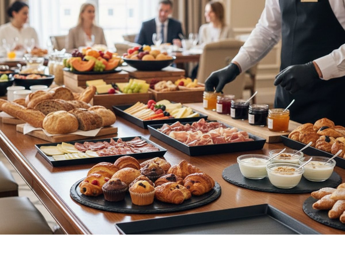 Frühstücks-Buffet in einem Hotel