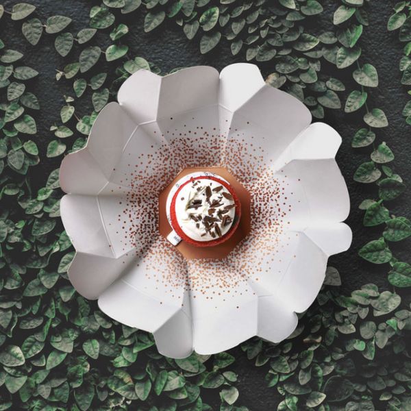 Faltschachtel Bloom Magnolia 1400ml Multifoodbox aus Kraftpapier