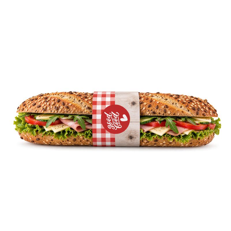 Snack Banderole rot/weiß kariert