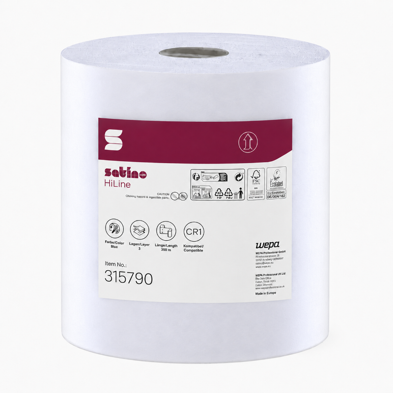 Putzrolle Blau 3-lagig 36,5x35cm Satino Comfort