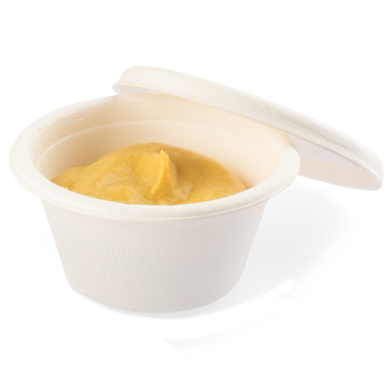 Senza Dressingbecher 120ml aus Bagasse - PFAS-frei & nachhaltig