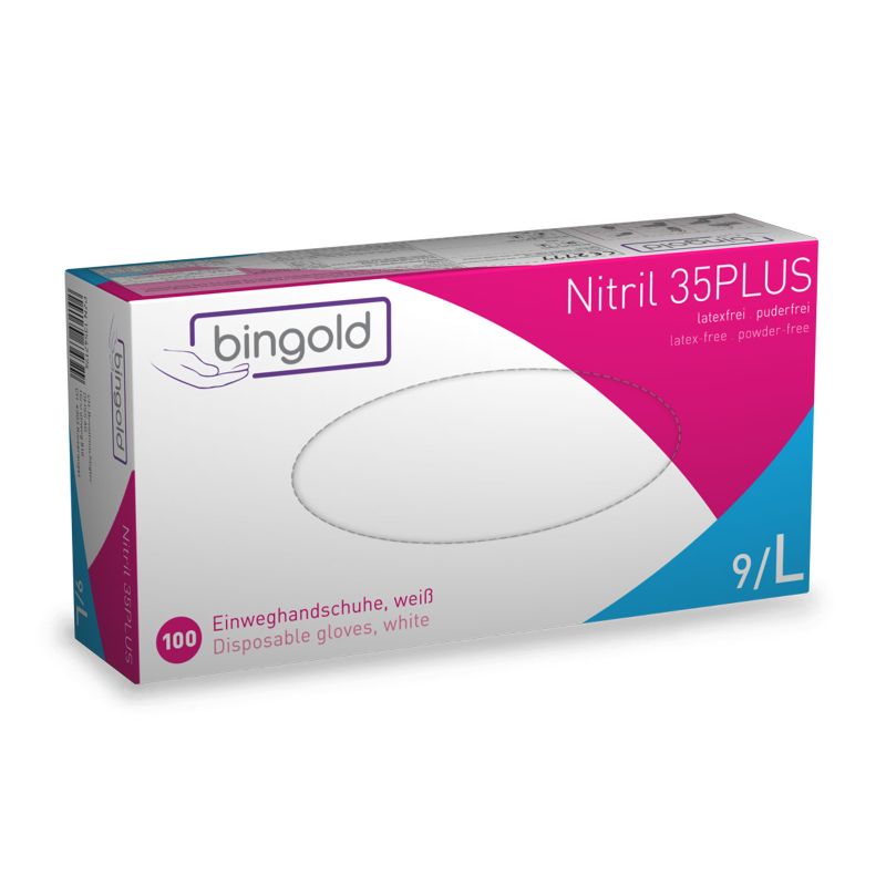 Professionelle Nitril-Handschuhe in Violettblau, puderfrei, für hygienische Anwendungen