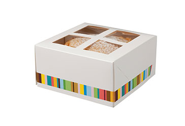 Cup Cake Box 4-er, 150x150x75mm