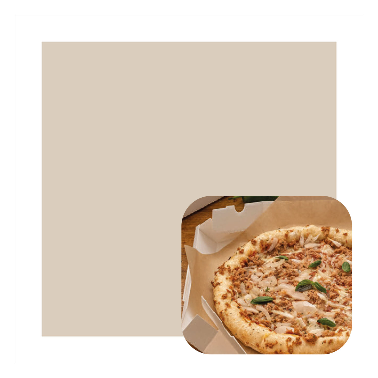 Zuschnitte für Pizzakarton mit Eigendruck