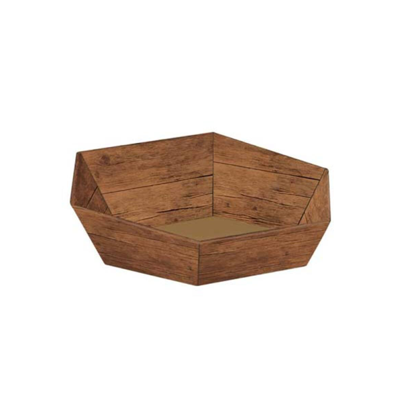Präsentkorb Timber 270x290mm Mittel 6-eckig
