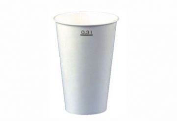Pappbecher 300ml in weiß für Kaltgetränke