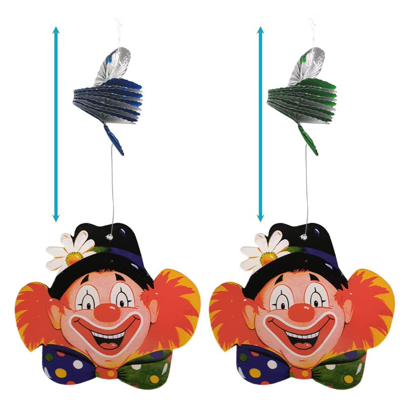 Girlande Clown 4er Set ideal für Karneval und Geburtstage