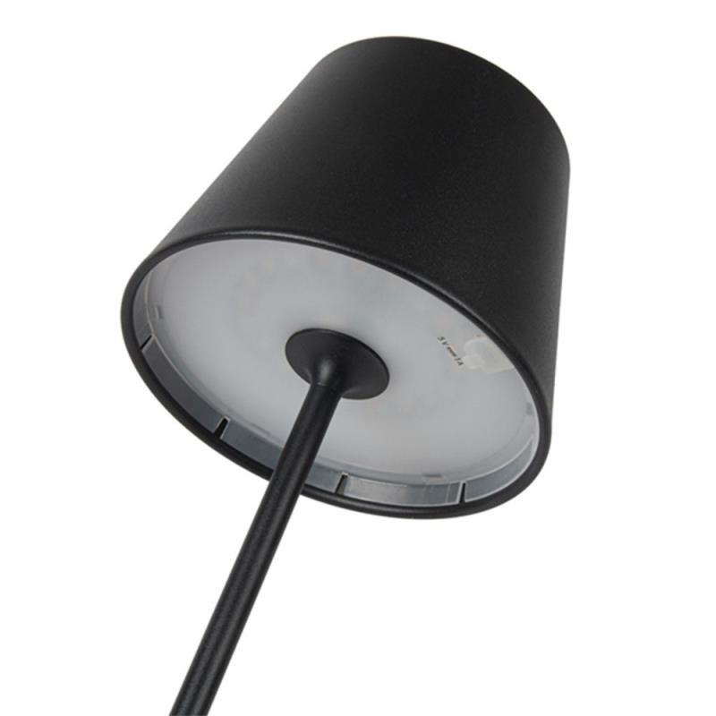 LED Lampe Schwarz Ø12x38cm 7,5 Std. Betriebszeit