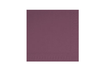 Zelltuch-Servietten 33x33cm, 3-lagig, 1/4 F Plum