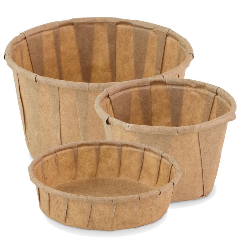 Soufflé Becher Schwarz aus kompostierbarer FSC Papier