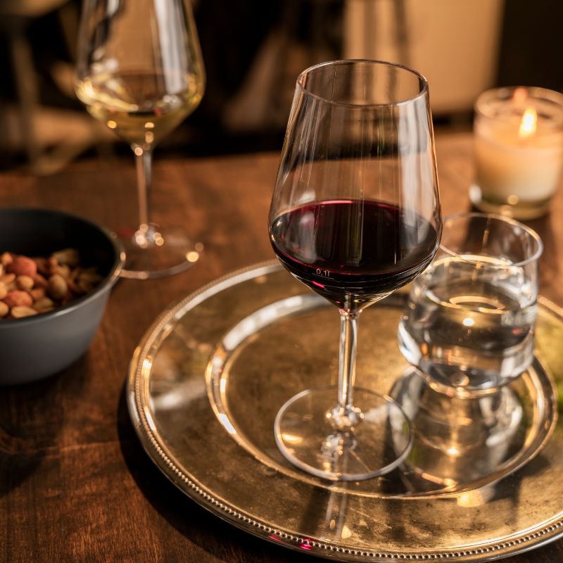 transparentes Mehrweg Weinglas für Veranstaltungen mit Füllvermögen 400ml