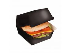 Hamburgerbox schwarz 14x12cm