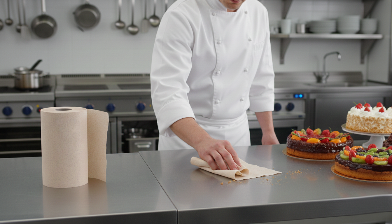 Nachhaltiges Küchenpapier Satino Pure Soft für professionelle Anwendungen in Gastronomie, Vereinen und Schulen