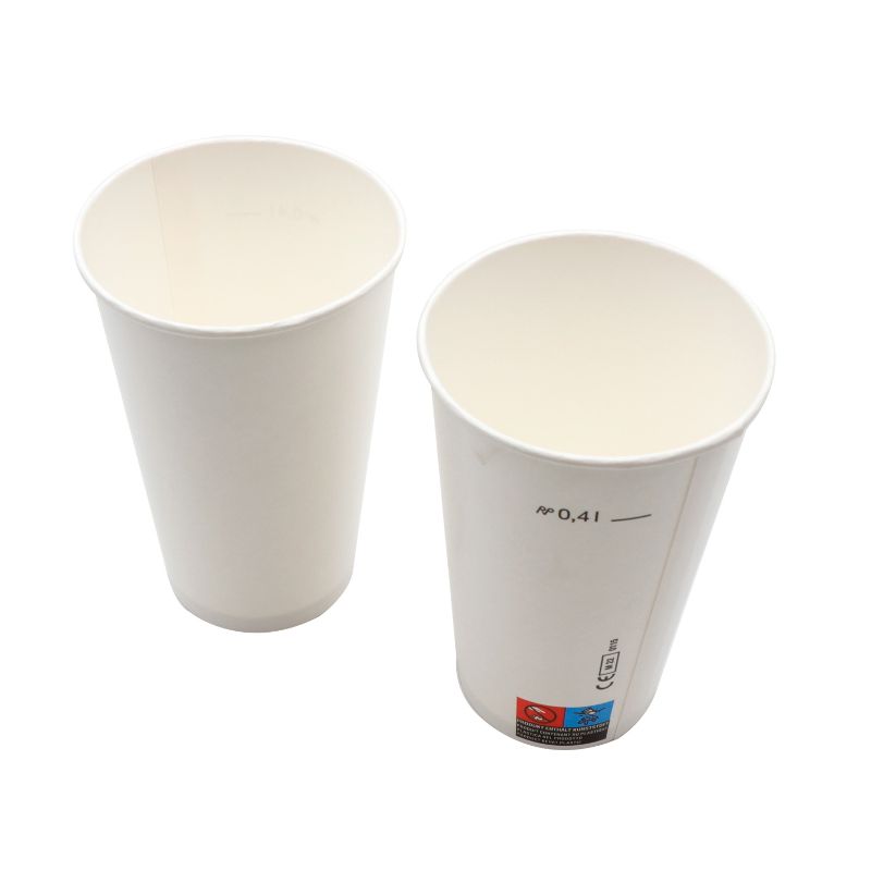 Pappbecher 400ml in weiß für Kaltgetränke